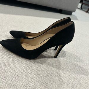 Saks Fifth Avenue Black Suede Heels
